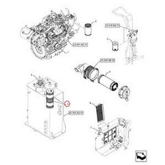 Hydraulic Filter YR52V01004R400 for CASE Excavator CX50B CX55B CX55BMSR