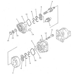 Hydraulic Gear Pump Assembly 705-11-28230 for Komatsu Loader WR8-1 WA70-1