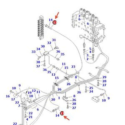 Hydraulic Hose 20Y-62-23282 for Komatsu Excavator PC200-6 Series