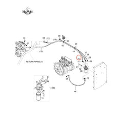 Hydraulic Hose 4672335 for Isuzu Engine 6HK1 & Hitachi ZAXIS Excavators