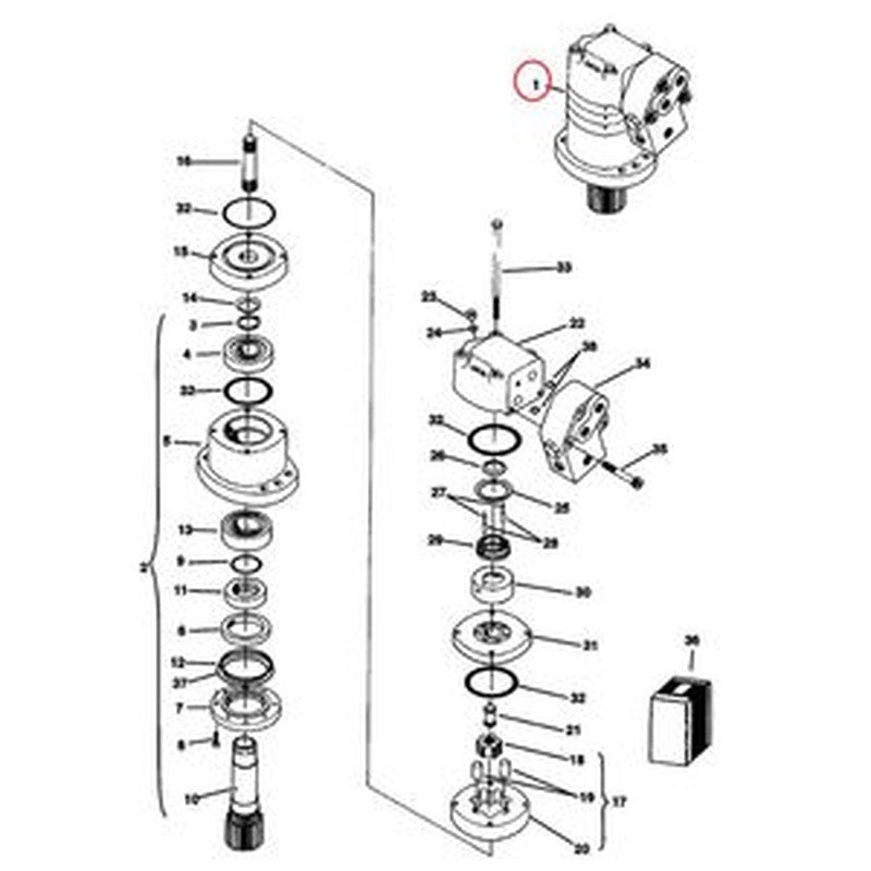 Hydraulic Motor 6669539 for Bobcat Skid Steer Loaders 220 320 buymachineryparts