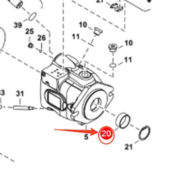 Hydraulic Piston Pump Seal 6691488 for Bobcat Excavator 337 341 E50 E55