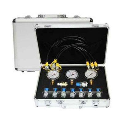 Hydraulic Pressure Test Kit - 3 Gauges, 9 Couplings, 3 Hoses, Case
