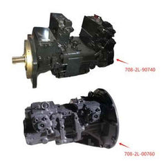 Hydraulic Pump Assembly 708-2L-90740 & 708-2L-00760 for Komatsu Excavators