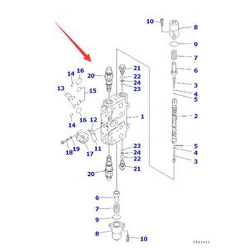 Hydraulic Valve 723-41-05300 for Komatsu Excavator PC200-6 PC210-6G