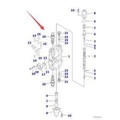 Hydraulic Valve 723-41-05300 for Komatsu Excavator PC200-6 PC210-6G