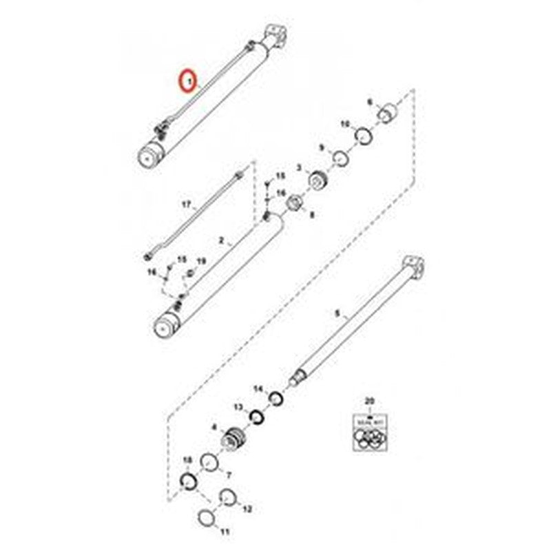 Hydraulic Tilt Cylinder 6812504 for Bobcat Loader 753 763 buymachineryparts