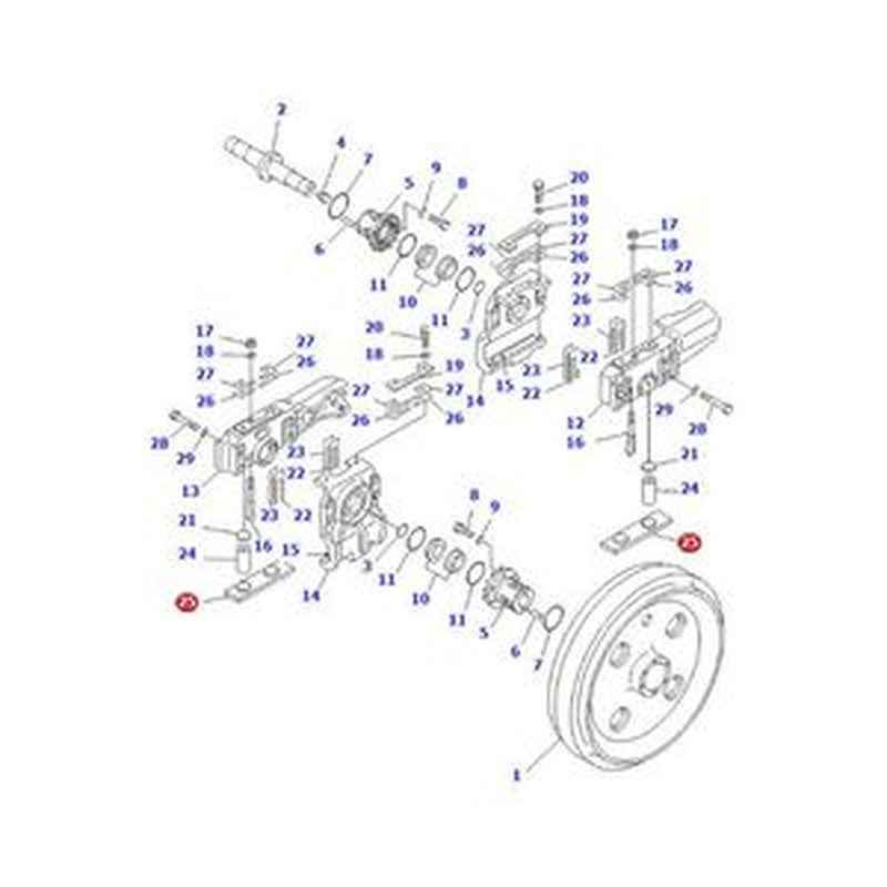 Idler Plate 175-30-24131 for Komatsu Dozer D135A-1 D155A-6R