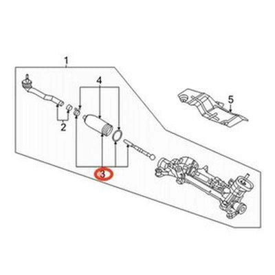 Inner Tie Rod 12345-6LB0A for Nissan Sentra 2020-2024