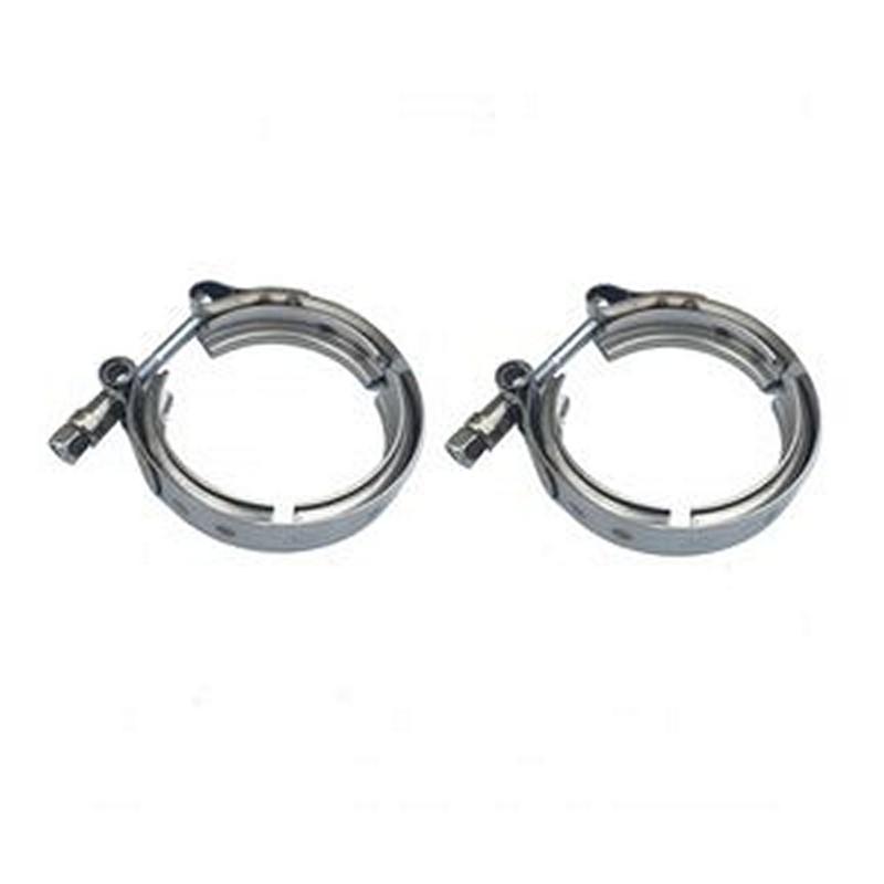 2Pcs V Band Clamp 3415547 for Cummins 6B5.9 6C8.3 B6.7 QSB6.7 QSB7 QSB8.3 QSB8.9 QSL9