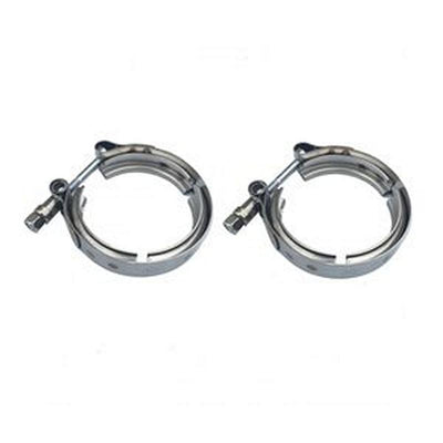 2Pcs V Band Clamp 3415547 for Cummins 6B5.9 6C8.3 B6.7 QSB6.7 QSB7 QSB8.3 QSB8.9 QSL9