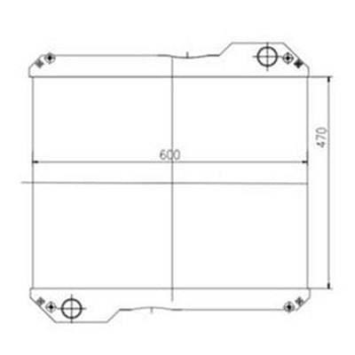 Water Radiator Core 30/926051 for JCB 4CX 3CX Backhoe Loader