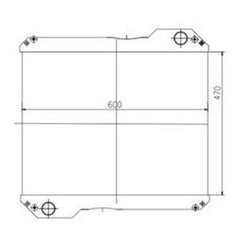 Water Radiator Core 30/926051 for JCB 4CX 3CX Backhoe Loader