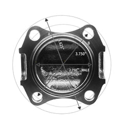 Drive Shaft Flange Yoke 2-2-489 fit for 1330 Series Outside Lock Up U Joint