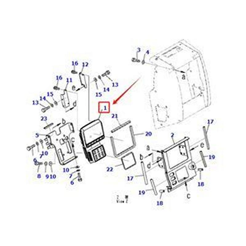 Monitor 7831-69-1102 for Komatsu Crawler Dozer D155AX-6 D155AX-6A