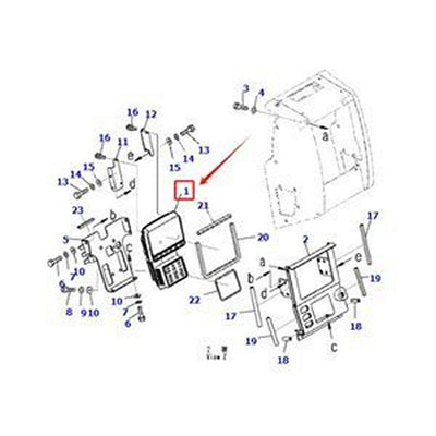 Monitor 7831-69-1102 for Komatsu Crawler Dozer D155AX-6 D155AX-6A