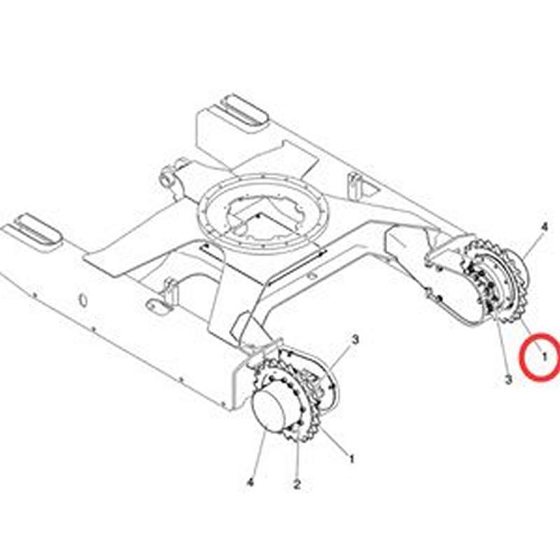 Drive Sprocket PX51D01001P1 for New Holland Excavator E30 E30B E35 E35SR EH30.B EH35.B