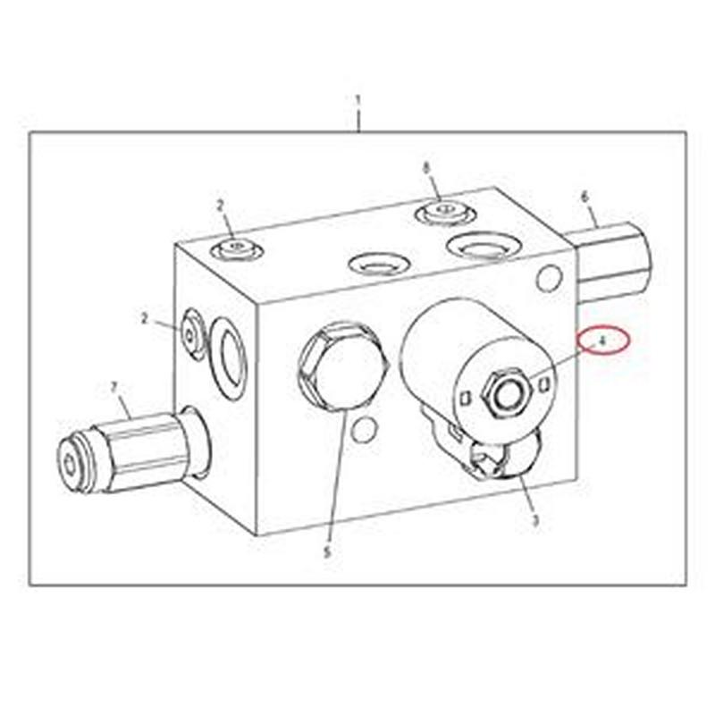Solenoid Cartridge Valve AN221447 for John Deere 318D 319D 320D 323D 326D 328D 329D 332D 333D 744 904 844K 9470 9770