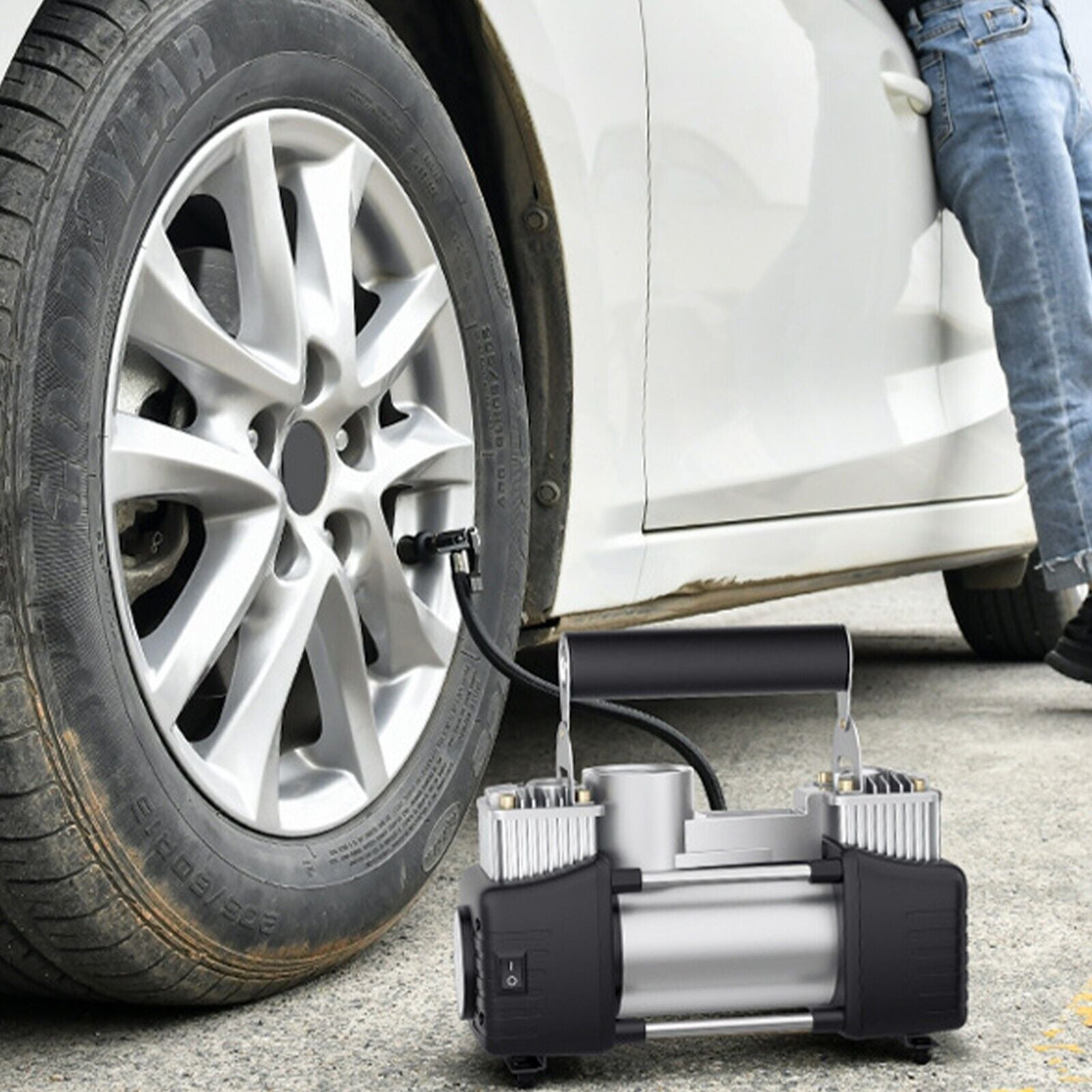 Universal Heavy Duty Portable Air Compressor Car Tire Inflator Pump 12V 150PSI