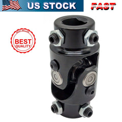 3/4" DD X 3/4" DD Universal Steering U Joint Single Shaft Coupler Black US NEW