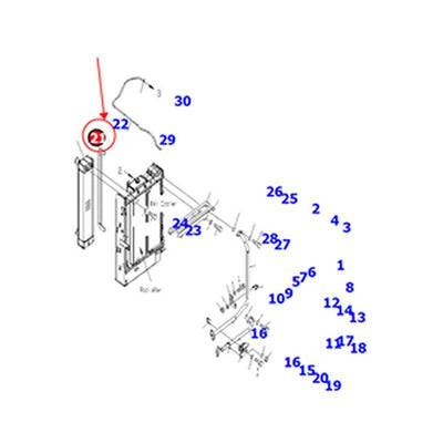 Aftercooler 203-01-71110 2030171330 for Komsatu Excavator PC130-7 PC130-7K