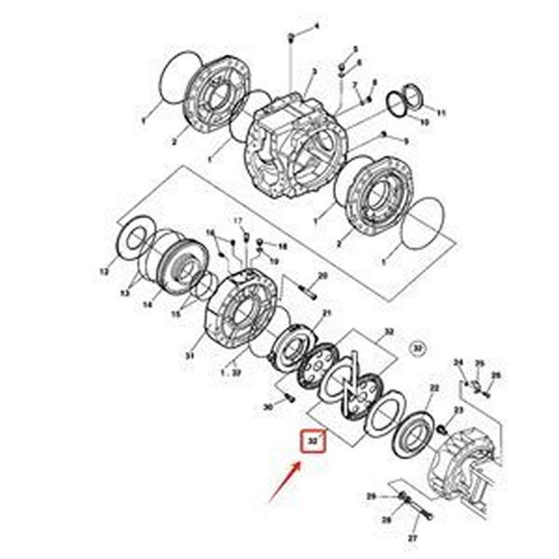 Brake Disc Kit 4700939284 for Dynapac Vibratory Roller CA250D CA610D CA610PD CA5500D CA5500PD