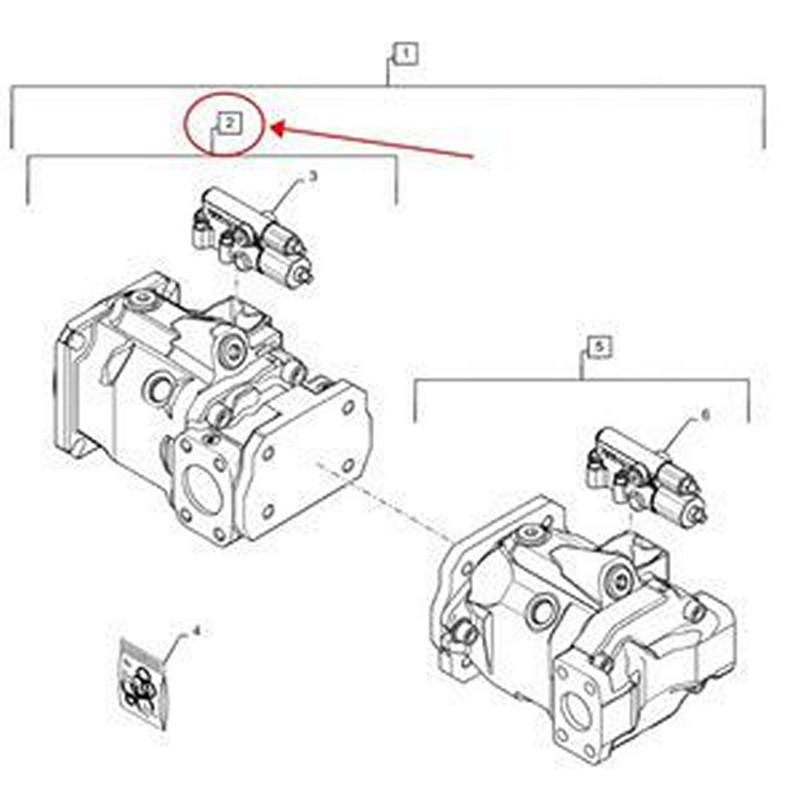 Hydraulic Pump 48009611 for CASE 1021F 1021G 1121F 1121G New Holland W270C W300C