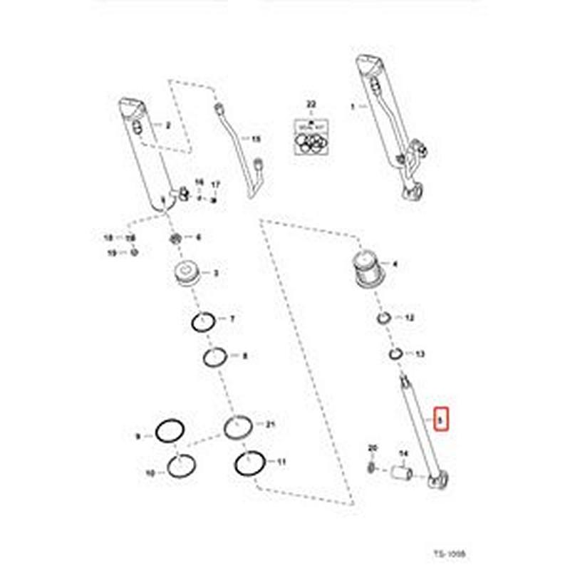 Tilt Cylinder Rod 6804631 for Bobcat Loader 753 763 773 7753 S130 T140