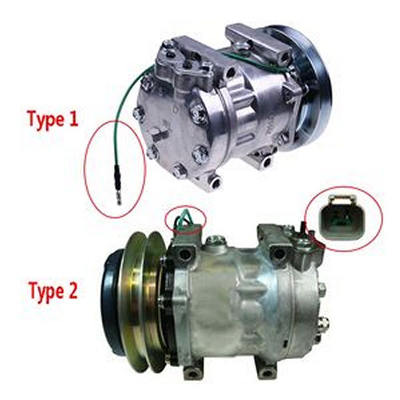 24V SD7H13 A/C Compressor YX91V00002F2 for Kobelco Excavator SK135SR SK200SR SK135SRLC SK210LC-8