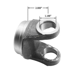 Driveshaft Tube Yoke 3-28-57 Weld Yoke Fits 3" x 0.083" Welded Tube Wall