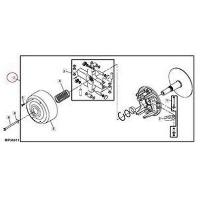 Clutch AM138530 for Yanmar Engine 3TNV70 John Deere XUV Gator Utility Vehicle 850D 4X4 XUV850D