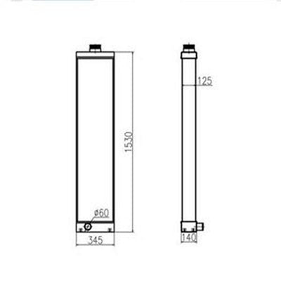 For Komatsu Dump Truck HD785-7 Water Tank Radiator Core ASS'Y 561-03-81652 561-03-81651