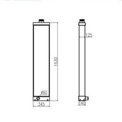 For Komatsu Dump Truck HD785-7 Water Tank Radiator Core ASS'Y 561-03-81652 561-03-81651