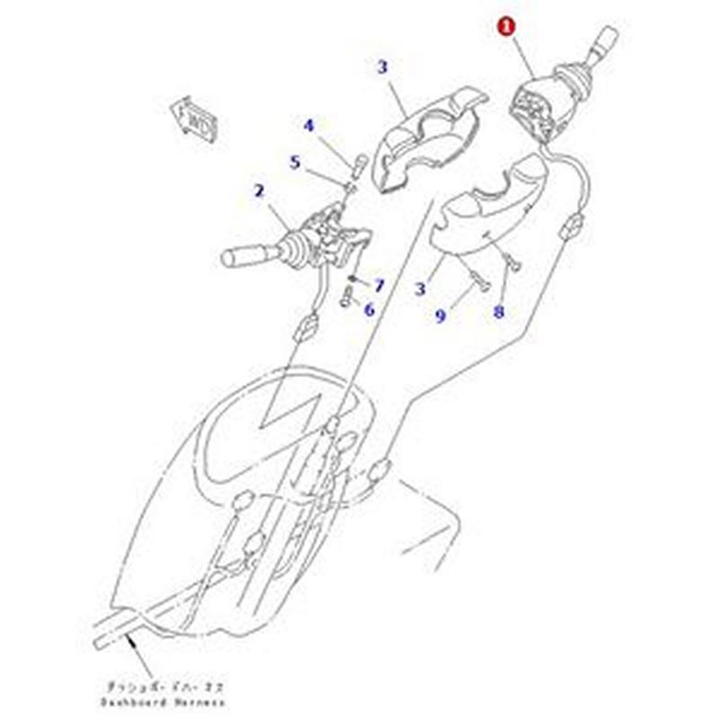 Light Switch 3EB-55-32212 for Komatsu Forklift FD10/15-16 FD15-17 FD18-16 FD30-14 FG10/15-16 FG30-14 SD10-5 SG10-5