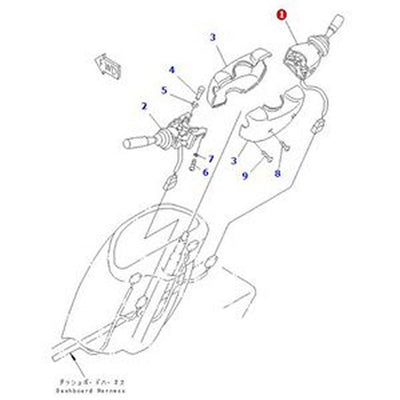 Light Switch 3EB-55-32212 for Komatsu Forklift FD10/15-16 FD15-17 FD18-16 FD30-14 FG10/15-16 FG30-14 SD10-5 SG10-5