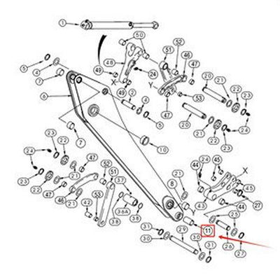Bushing 87451279 for CASE IH Backhoe Loader 580M 580SM