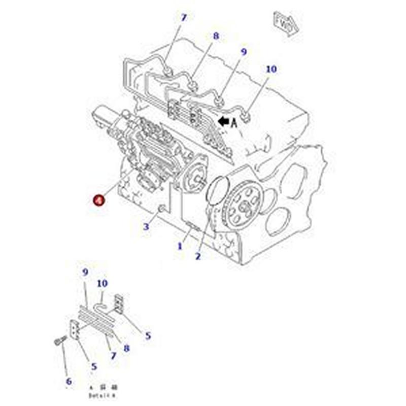 Fuel Injection Pump YM729430-51380 for Komatsu Engine 4D88E-3F