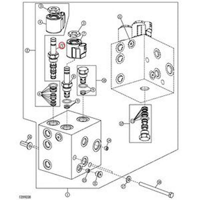 Solenoid Cartridge Valve AT195922 for John Deere 1050K 210LJ 310L 310SJ 315SL 410G 4890 4895 4930 4940 672G 710G 872G CP690