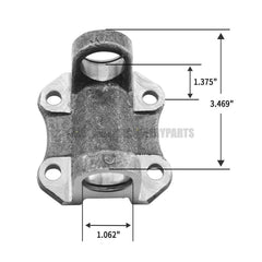 Driveshaft Flange Yoke 2-2-939 for 1310 Series 1.063" x 3.219" U-Joint 2.375" M Pilot