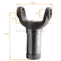 Mid Drive Shaft Slip Yoke 4-3-1241KX For 1550 Series, 16 Spline, 1.375" X 4.969" U Joint