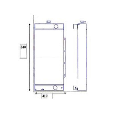 For JCB Excavator JS110 JS115 Water Tank Radiator Core ASS'Y