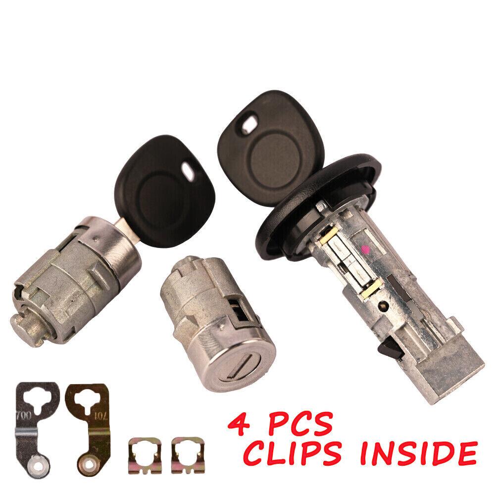 Ignition Key Switch Cylinder &amp; 2 Door Lock Set 2 SAME KEYS MATCHED For Chevy