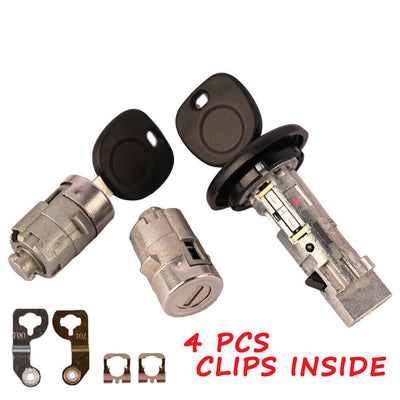 Ignition Key Switch Cylinder & 2 Door Lock Set 2 SAME KEYS MATCHED For Chevy