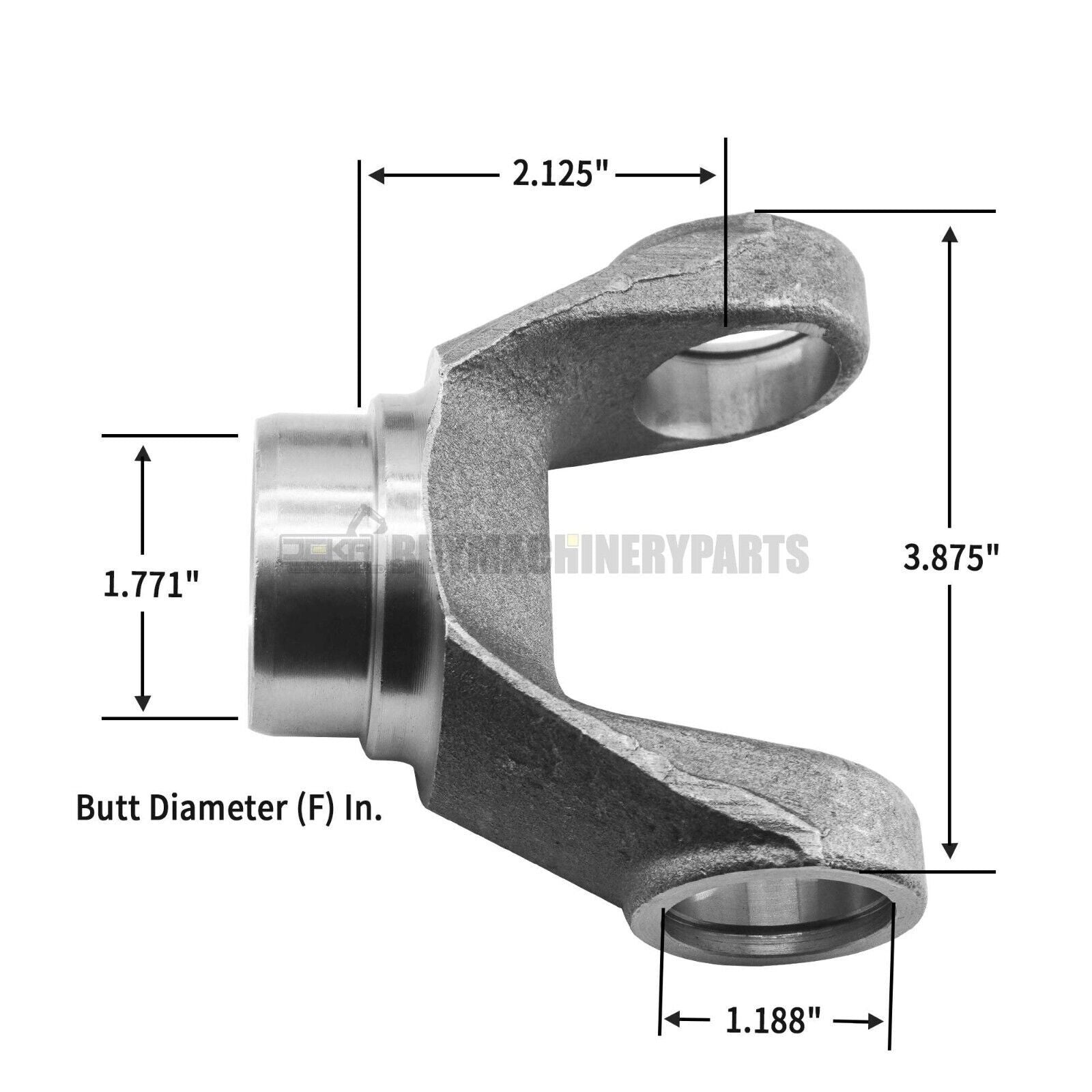Driveshaft Weld Yoke 3-28-777 Tube Yoke 1350 Series Fits 2" x 0.12" Welded Tube
