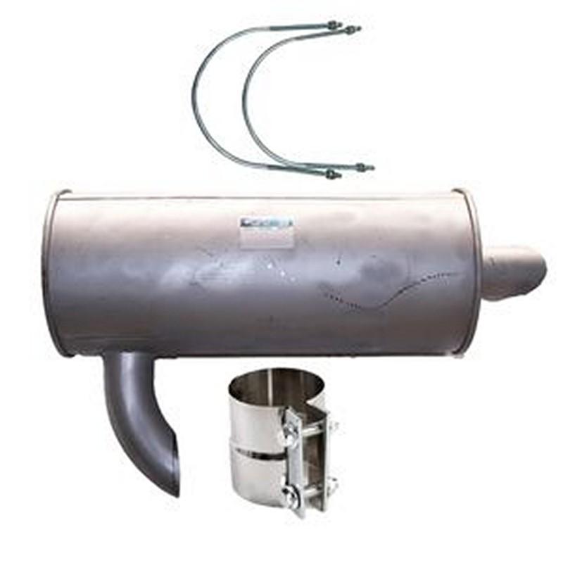 Muffler Silencer 4256163 with U Bolt 4252533 and Clamp 4257014 for Isuzu 6BD1 Hitachi EX200-2 EX200-3 EX200LC-2 EX200LC-3 EX200-3E EX200K-2 EX200K-3