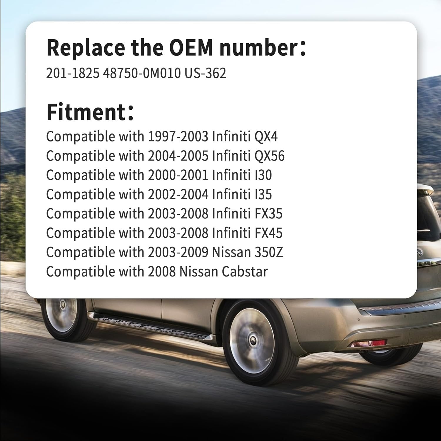 201-1825 48750-0M010 US-362 Ignition Starter Switch Compatible with Infiniti Fx35 Fx45 I30 I35 Qx4 Qx56 Nissan 350z Frontier