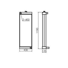 For JCB Excavator JS330 Water Tank Radiator Core ASS'Y