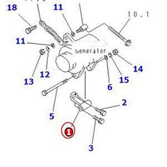 Generator Bracket 5-19711-031-2 for Isuzu Engine 6BD1 6BG1 Hitachi Excavator EX100W EX200 EX160WD EX200-3 EX210H-5