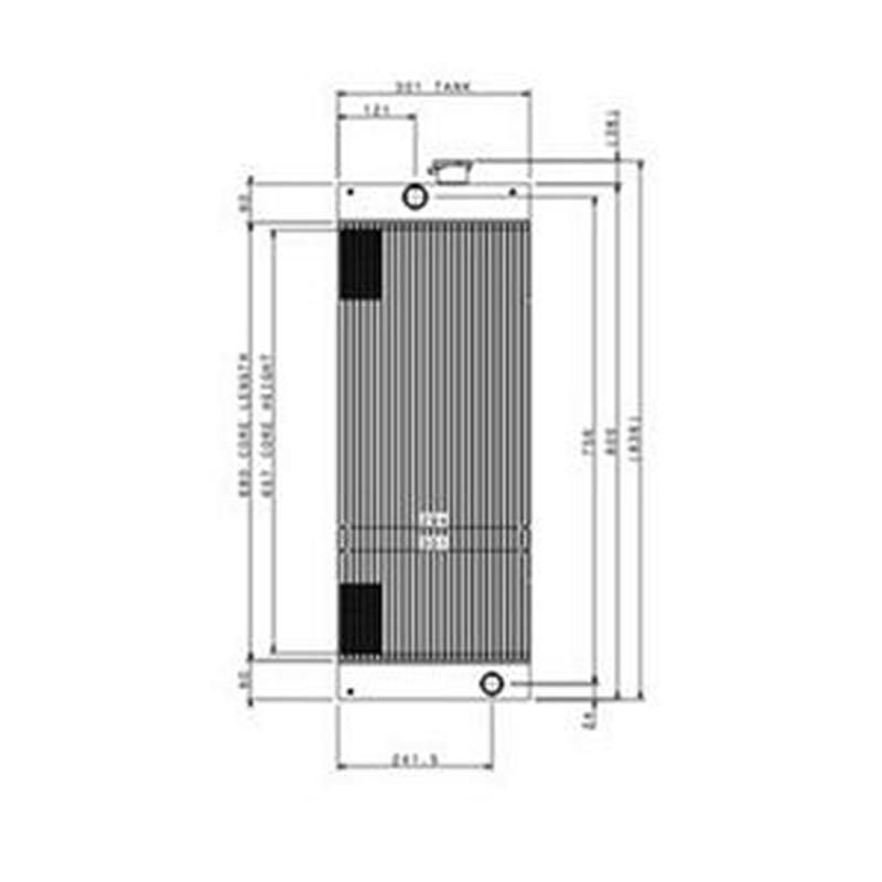 Water Tank Radiator for Hyundai Excavator RX75-V