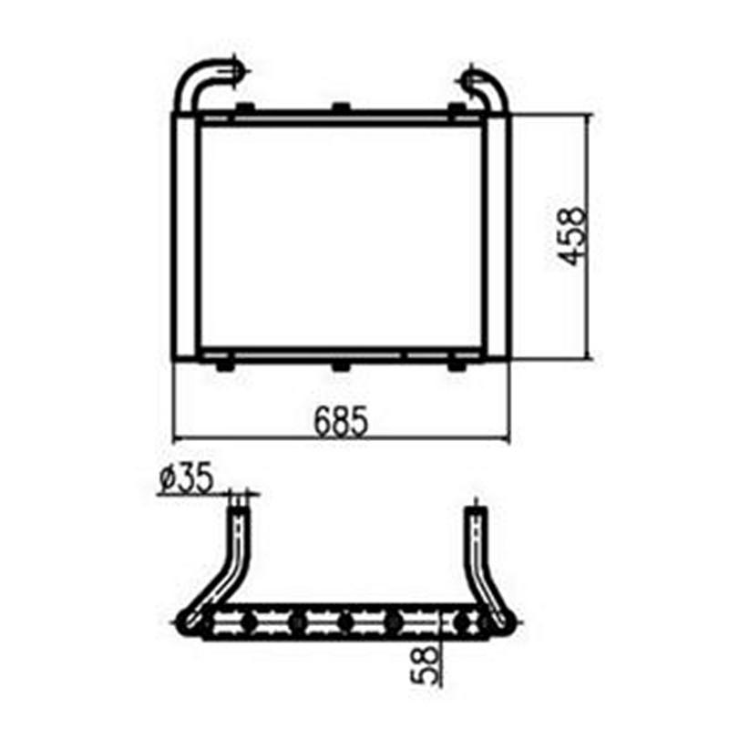 For Hyundai Excavator R60-9 Hydraulic Oil Cooler